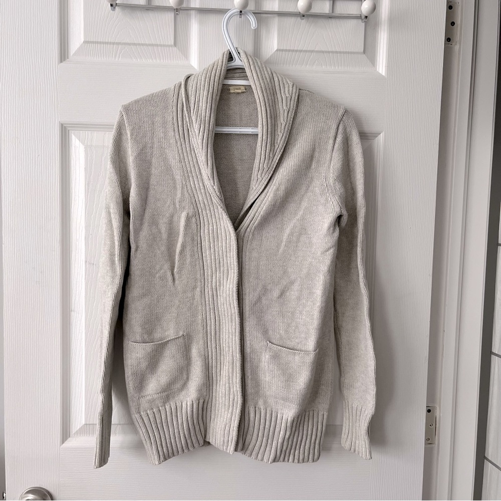 J. Crew cotton grandfather cardigan, XS